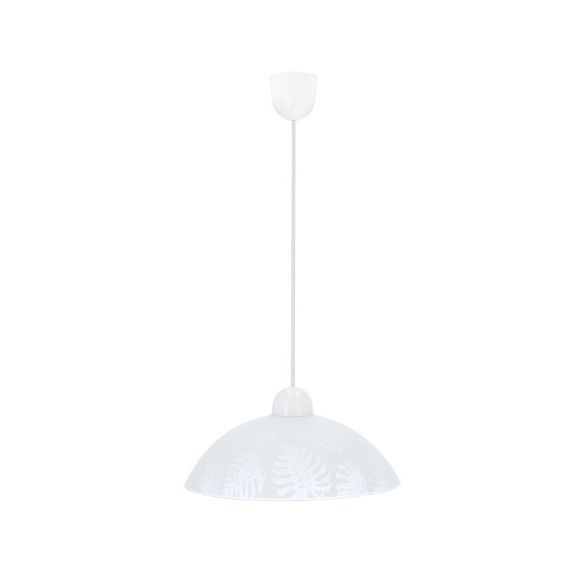 Závesná lampa Alcara 1x60W E27 tienidlo biele so vzorom