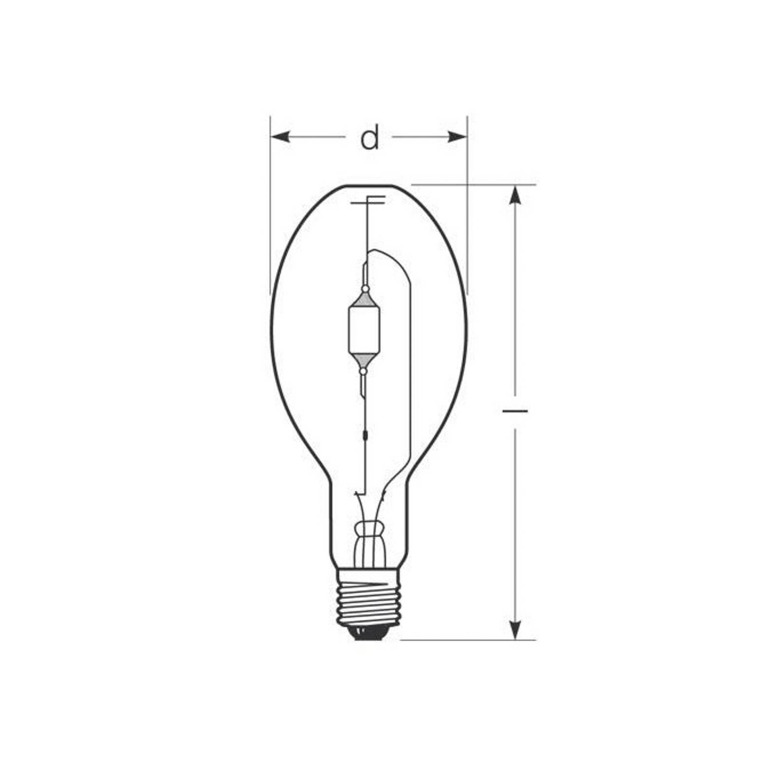 RADIUM Halogénová výbojka E40 1000W HRI-E NSC/C číra