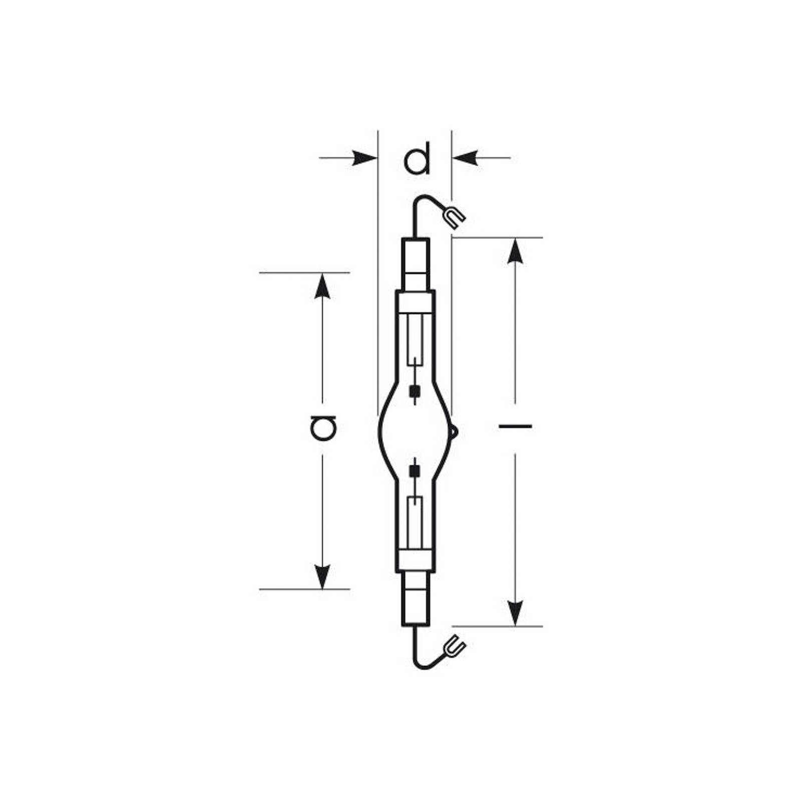 RADIUM Halogénová výbojka K12s 1950W HRI-TS D/S číra