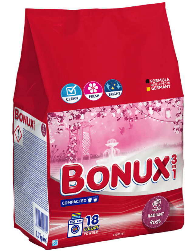 BONUX ROSE - Prací prášok s vôňou ruží 3,51 kg