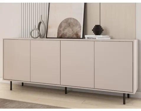 Široká skrinka Flax, 200 cm, béžová kašmír%