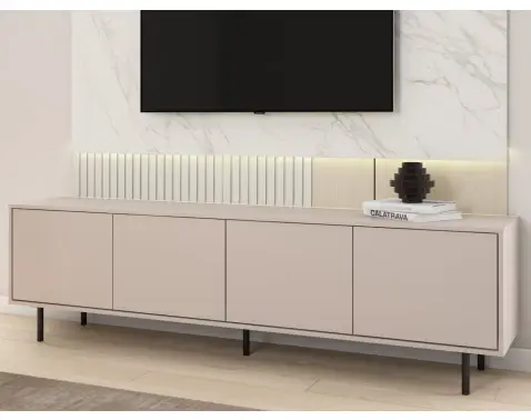Široká TV skrinka Flax, 200 cm, béžový kašmír%