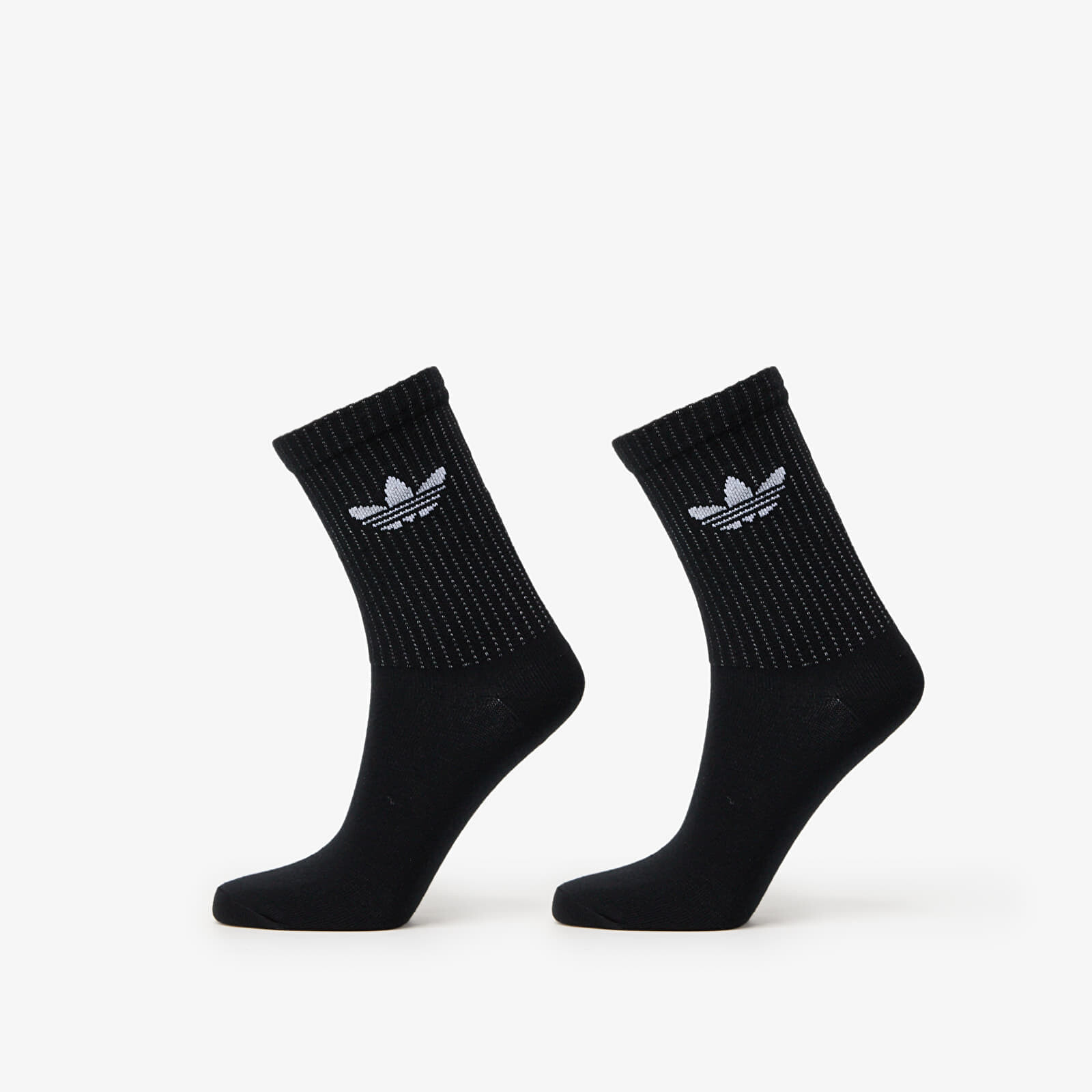 adidas Reflective Crew Socks 2-Pack Black/ Reflective Silver/ Putty Mauve S