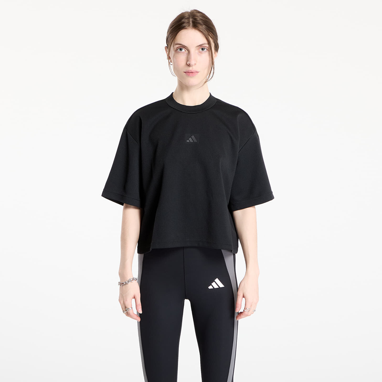 Tričko adidas Yoga Motion Waffle T-Shirt Black L