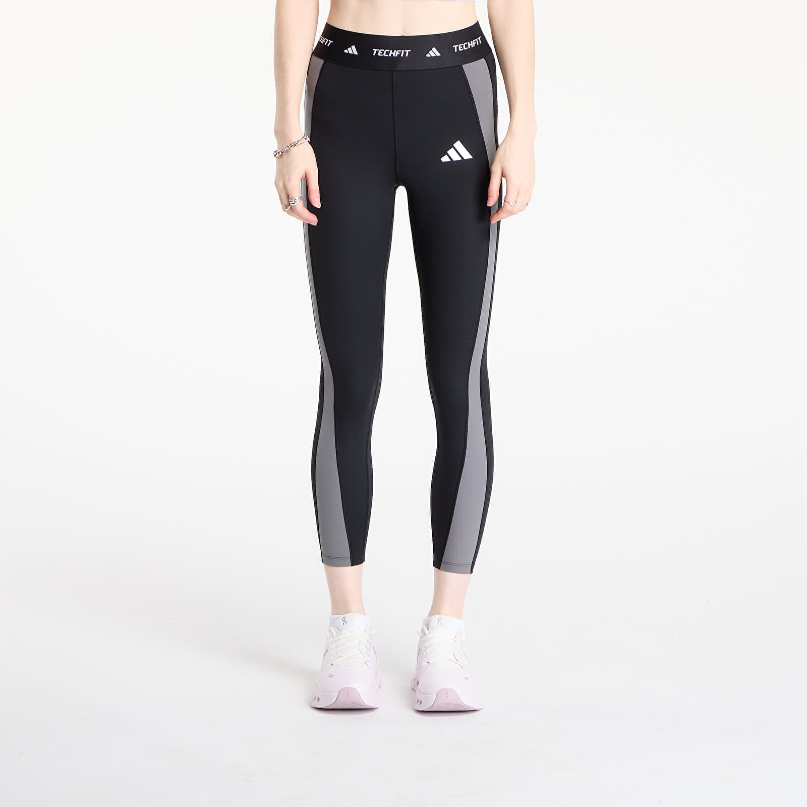 Legíny adidas Techfit Colorblock 7/8 Leggings Black/ Grey Four XS