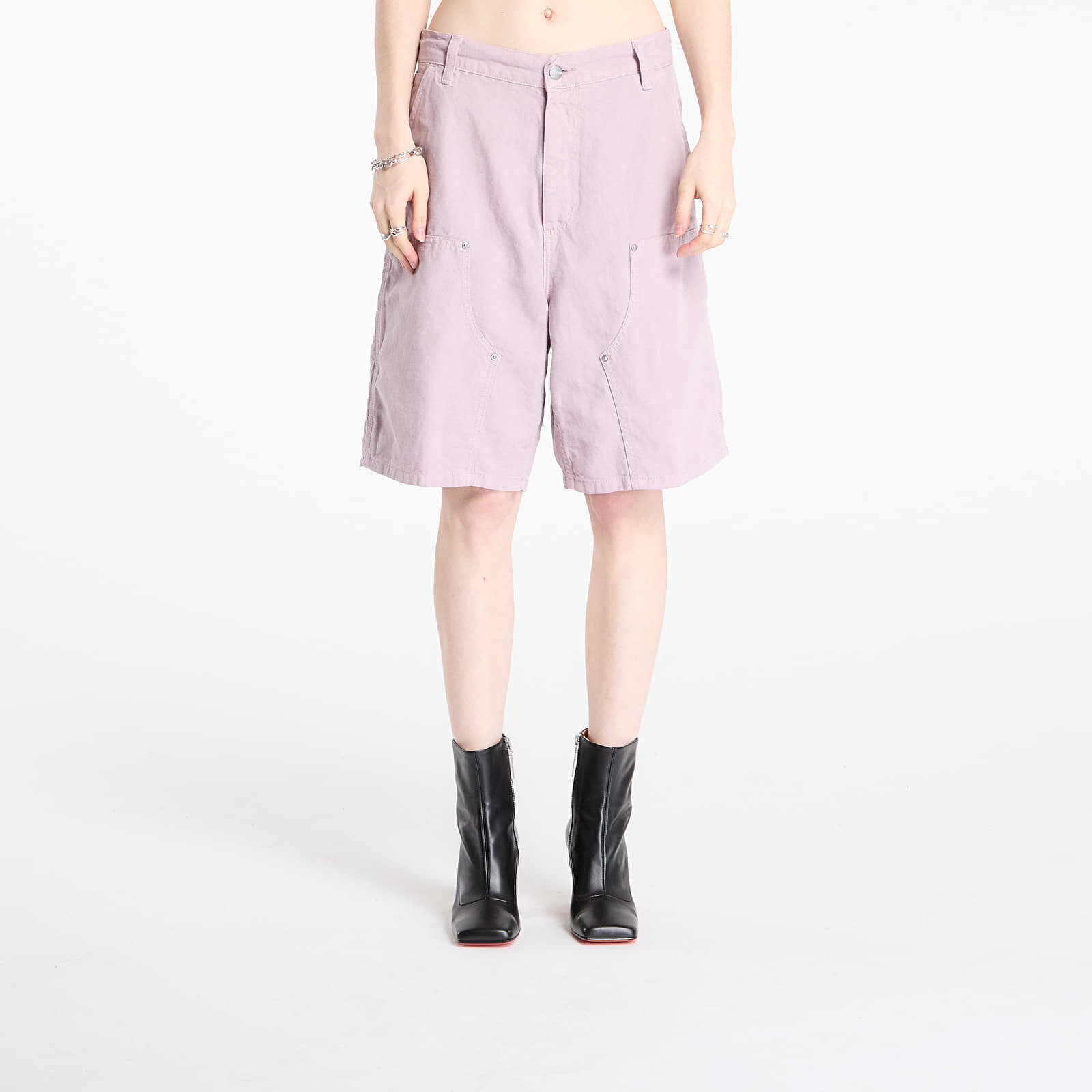 Šortky Carhartt WIP W' Branford Double Knee Short Pink Fog Garment Dyed S