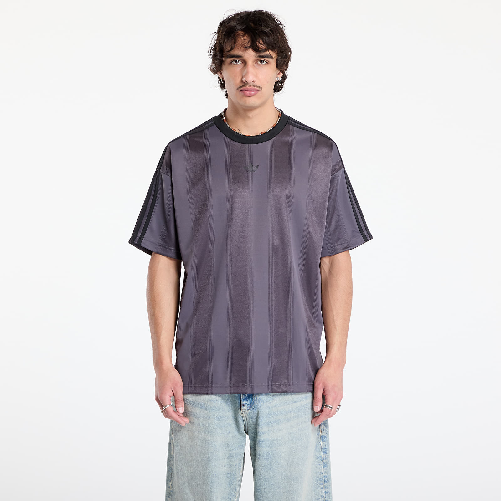 Dres adidas Adicolor Jacquard Jersey Grey Strata/ Black XL