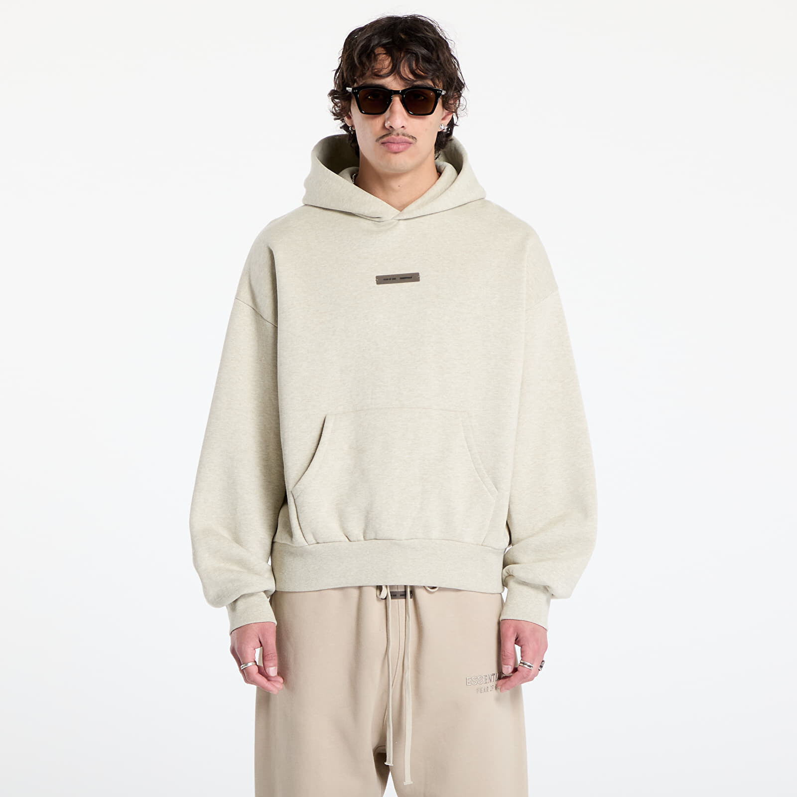 Mikina Fear of God Essentials Classic Hoodie Heather Stone XXS