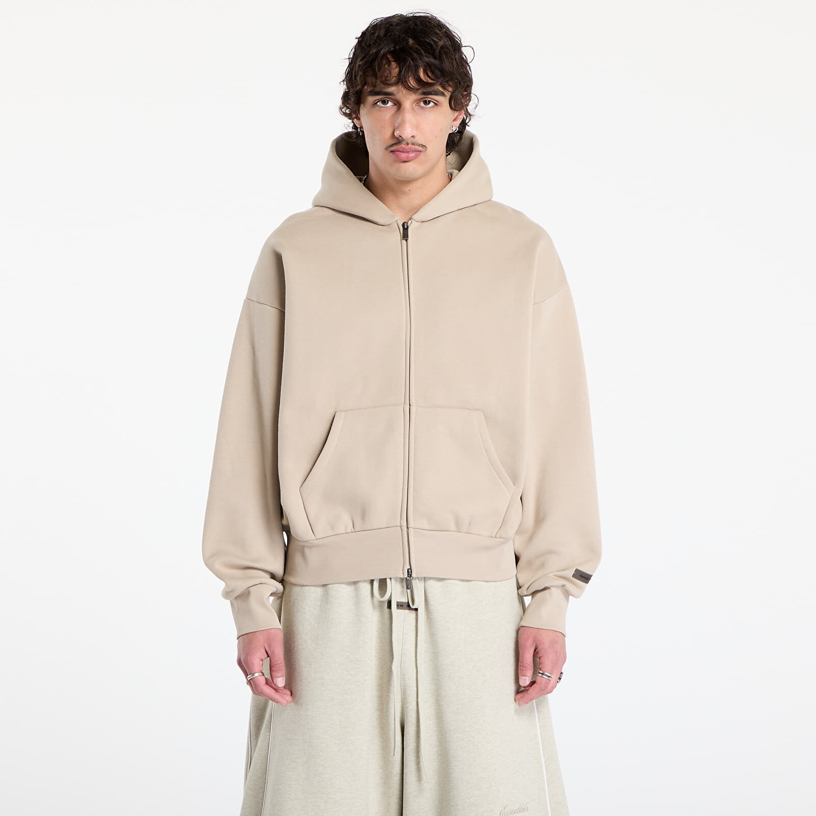 Mikina Fear of God Essentials Classic Full Zip Hoodie Timber XXS