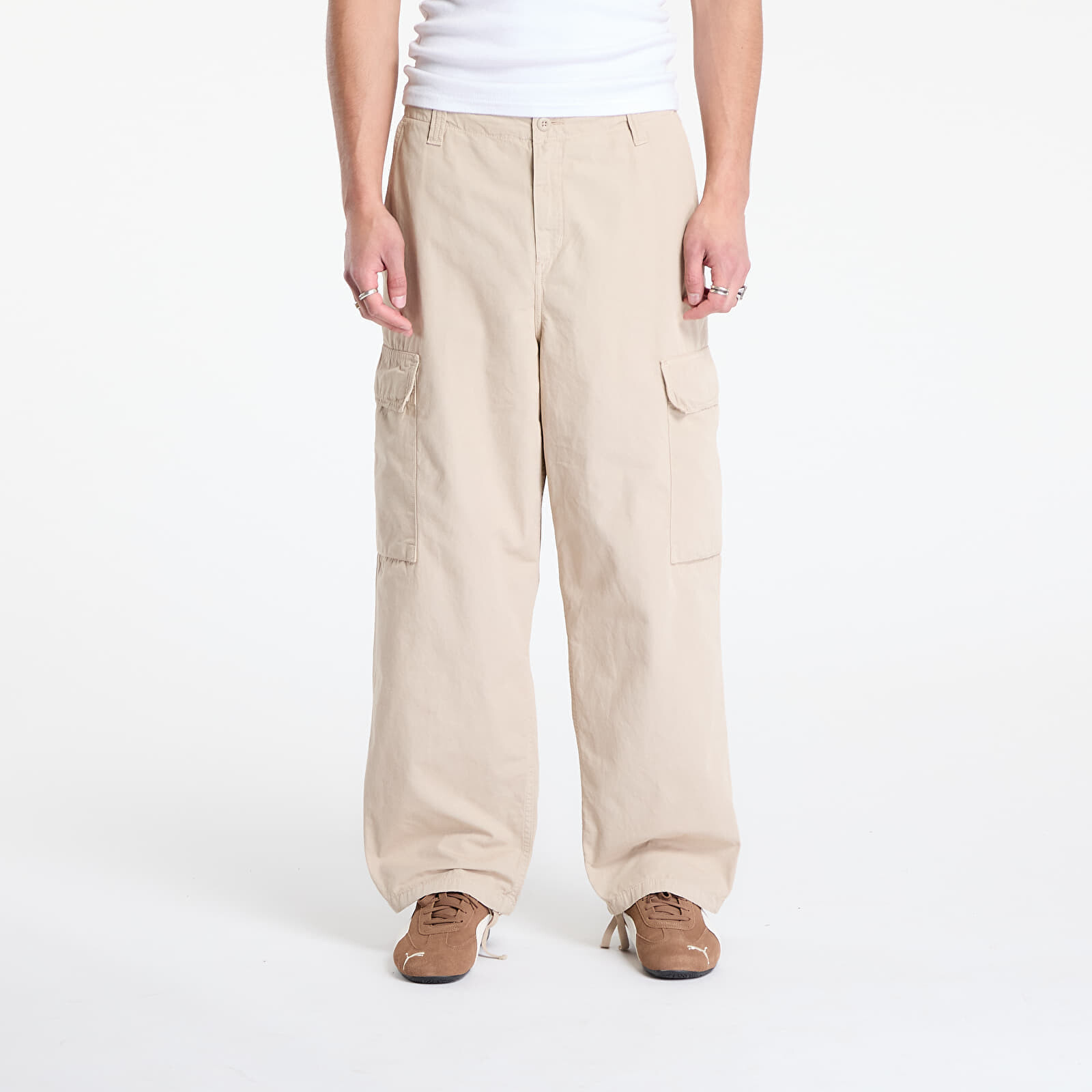 Kalhoty Carhartt WIP Kade Cargo Pant Wall Garment Dyed 27