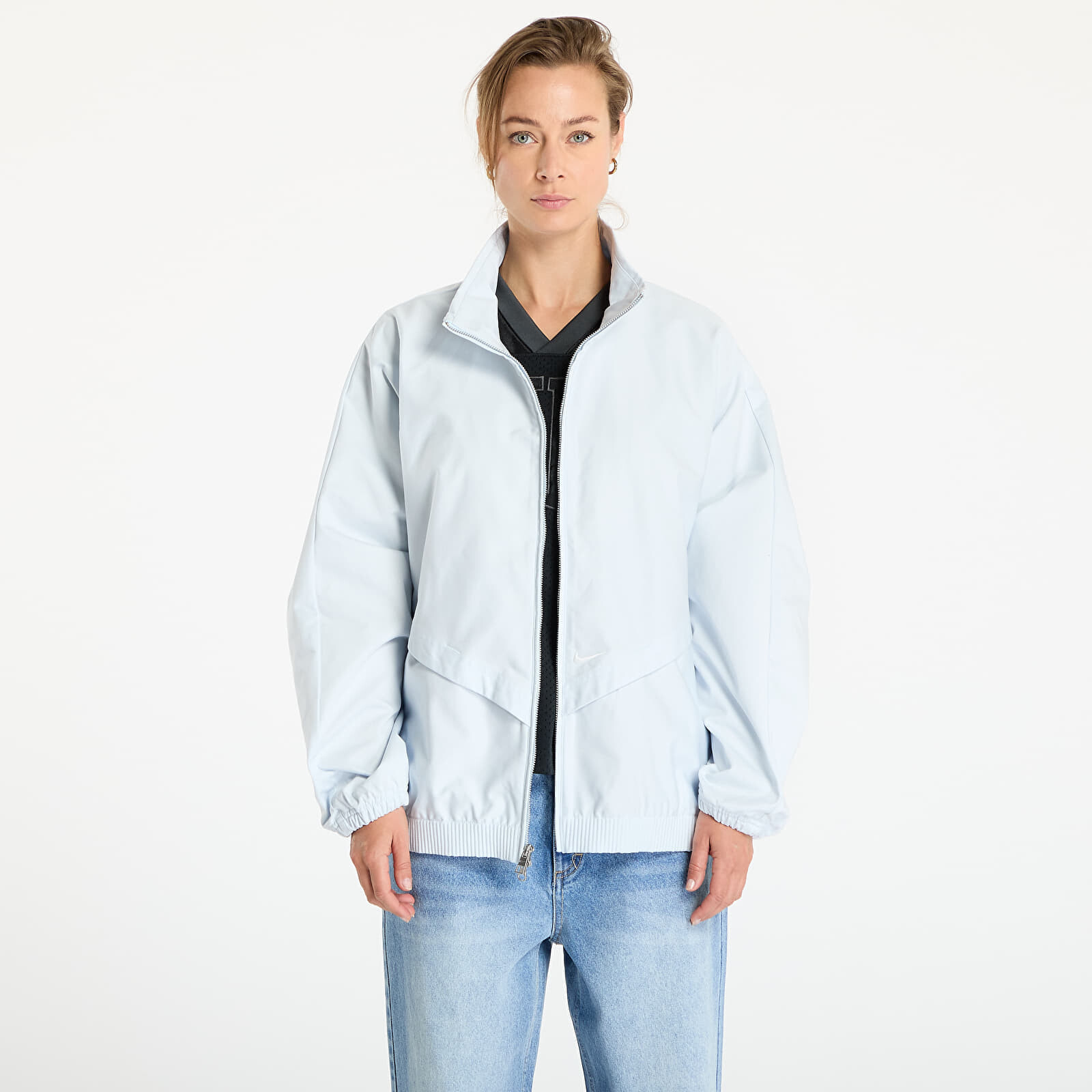 Bunda Nike Sportswear Collection Women's Oversized Windrunner Twill Jacket Blue Tint/ Blue Tint/ Sail XS