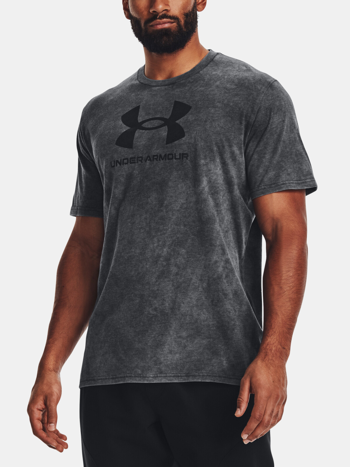 Under Armour T-Shirt UA WASH TONAL SPORTSTYLE SS-BLK - Men