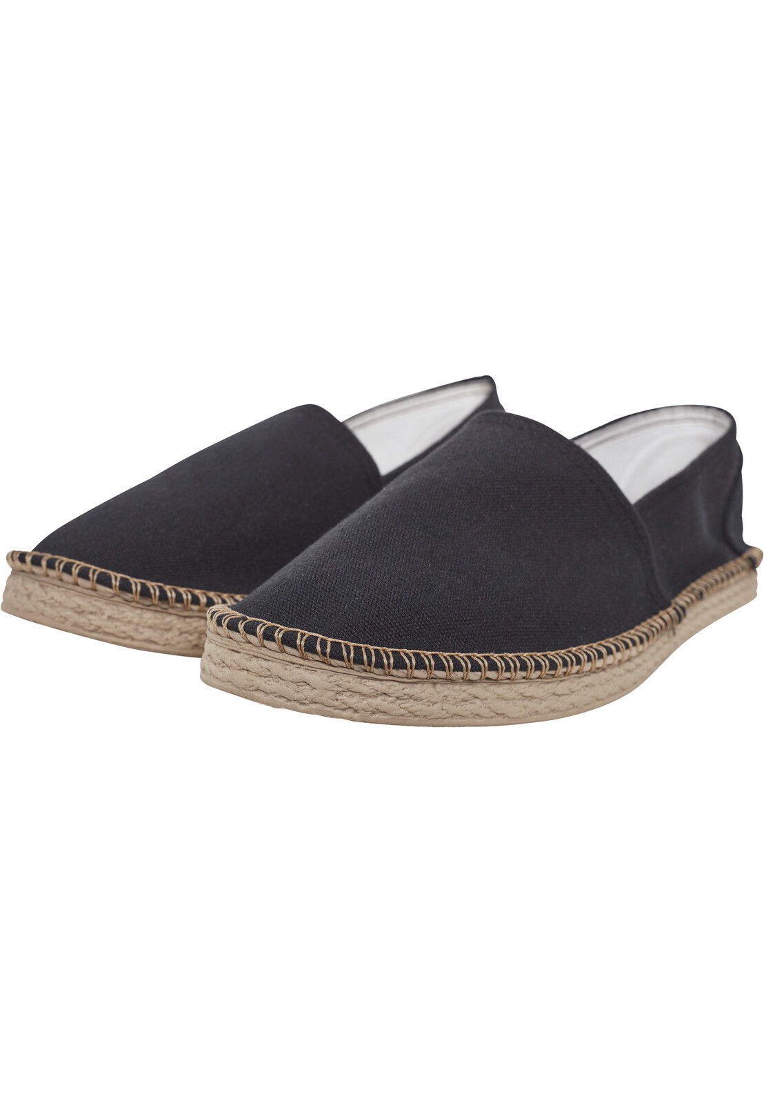 Black canvas slippers