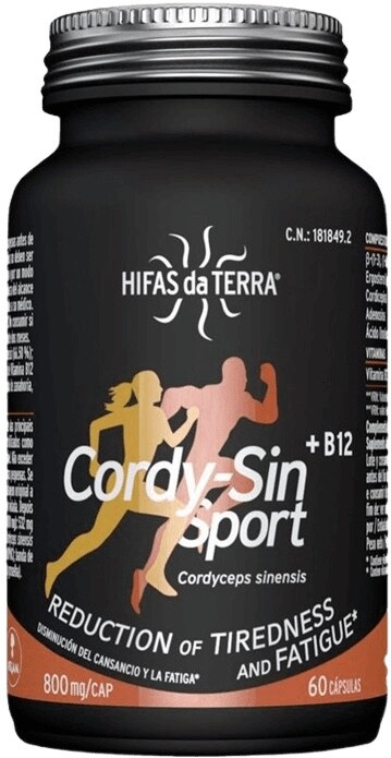 Hifas da terra cordy-sin (cordyceps) sport + b12 60 kapsúl