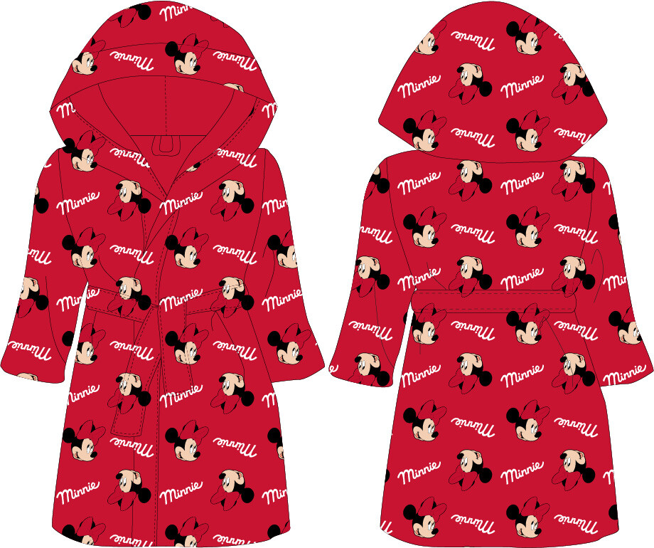Eplus Dievčenský župan - Minnie Mouse, červený Veľkosť - deti: 98/110