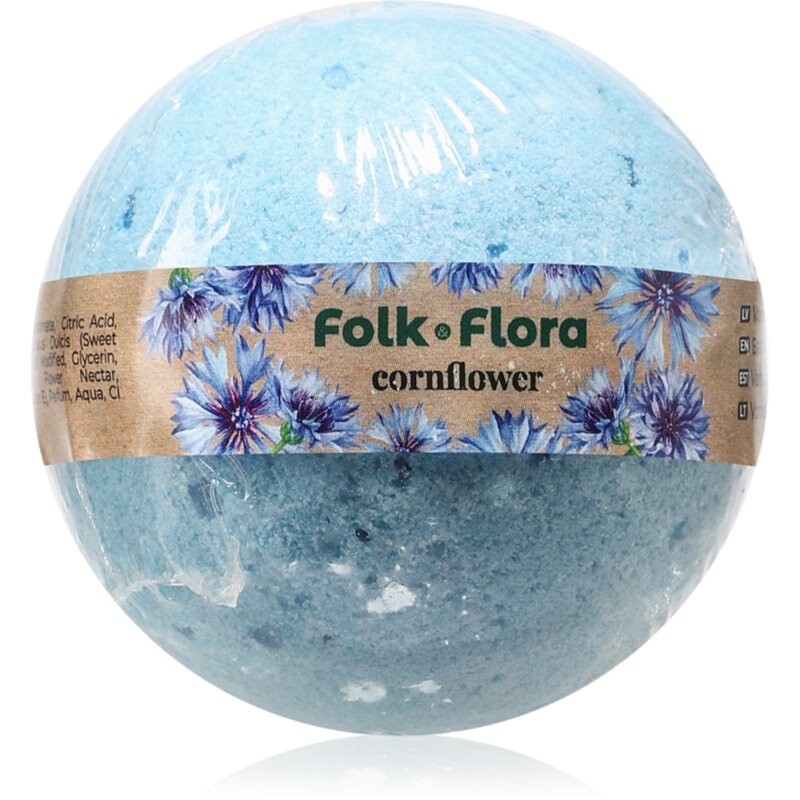 Folk & Flora Cornflower bomba do kúpeľa 130 g