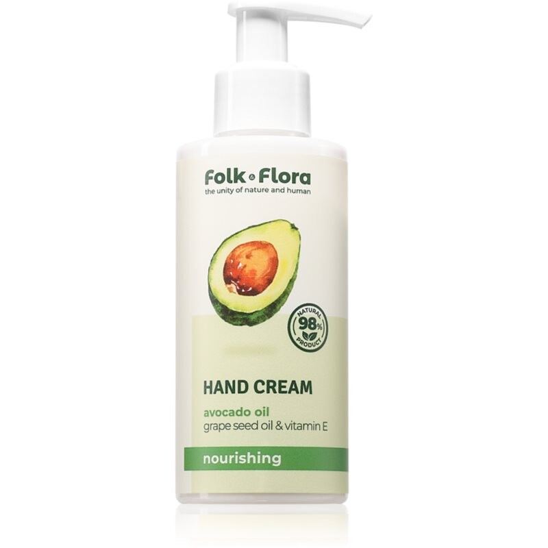 Folk & Flora Avocado Oil výživný krém na ruky 150 ml