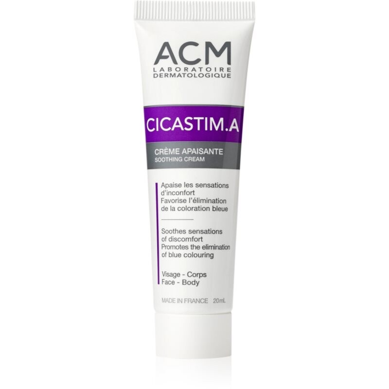 ACM Cicastim A Soothing Cream výživný upokojujúci krém proti modrinám a pomliaždeninám 20 ml
