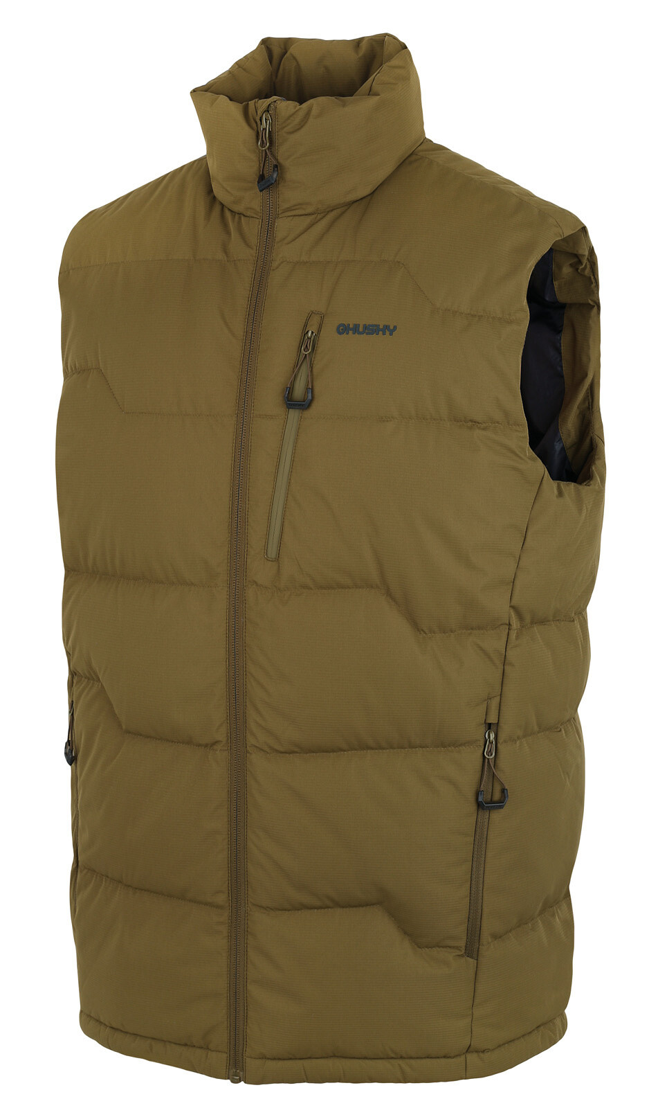 Husky Pánska páperová vesta na zips Deep M dk. khaki Veľkosť: M