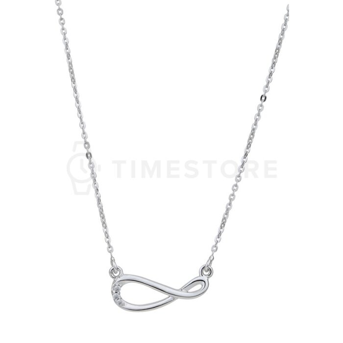 Strieborný náhrdelník s diamantom, nekonečno TS-PN-0060