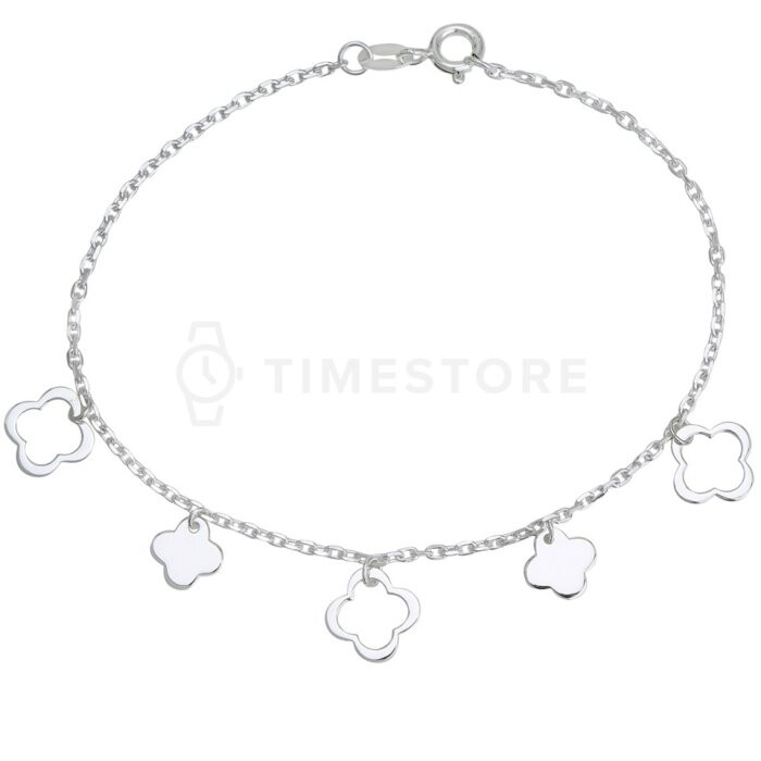 Strieborný náramok s príveskami TS-BR-0064
