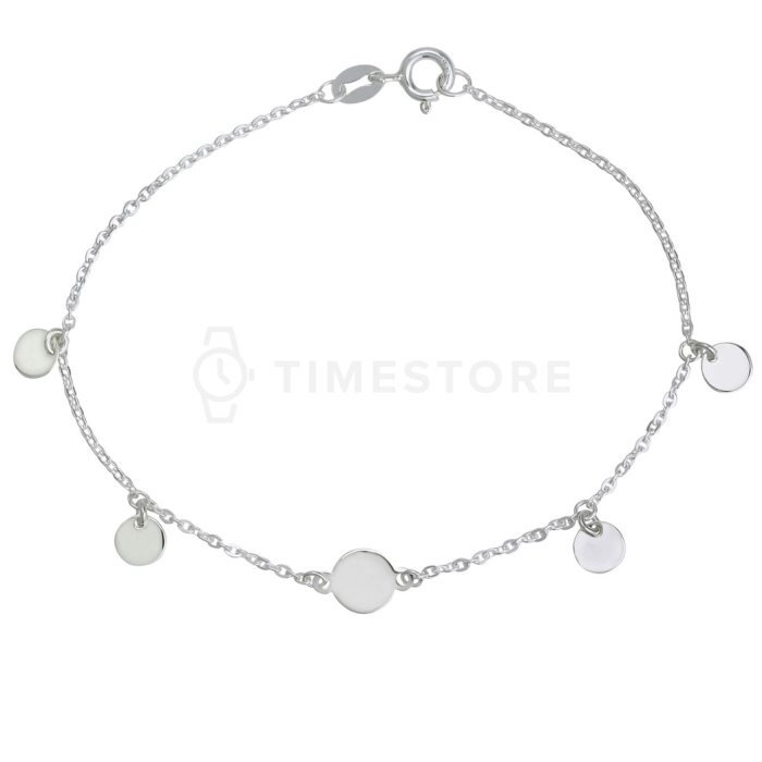 Strieborný náramok s príveskami TS-BR-0065