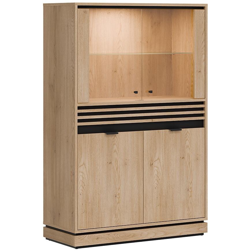 Vitrína nízky L/P Ferro FE04 dub crem torro