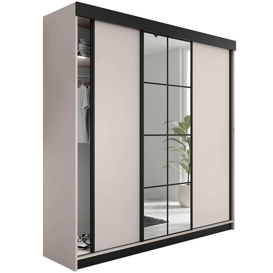 Skriňa Lamaro 200 Kašmír + Čierne vložky