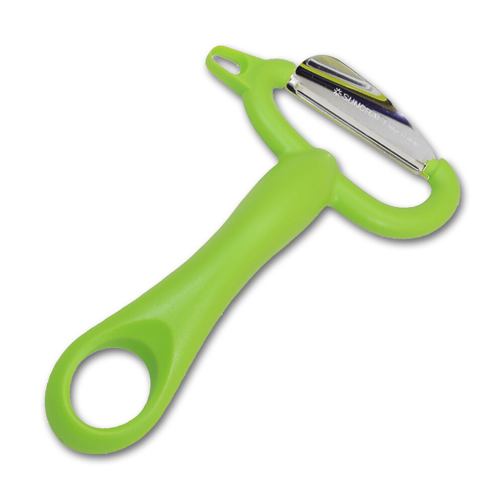 Extra ostrá škrabka z nerezovej ocele Suncraft Fit Peeler - zelená