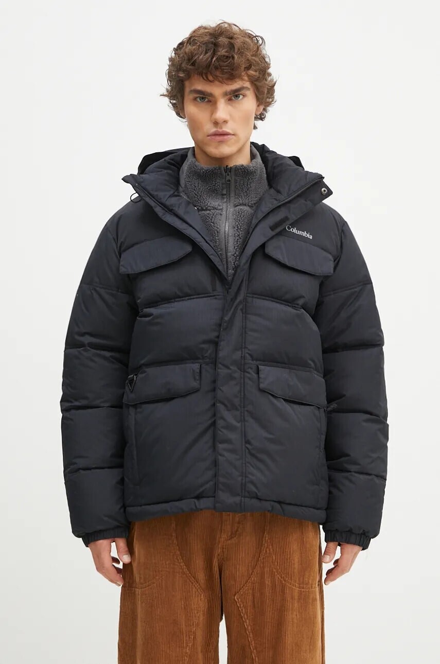 Bunda Columbia Landroamer Puffer pánska, čierna farba, zimná, 2088081