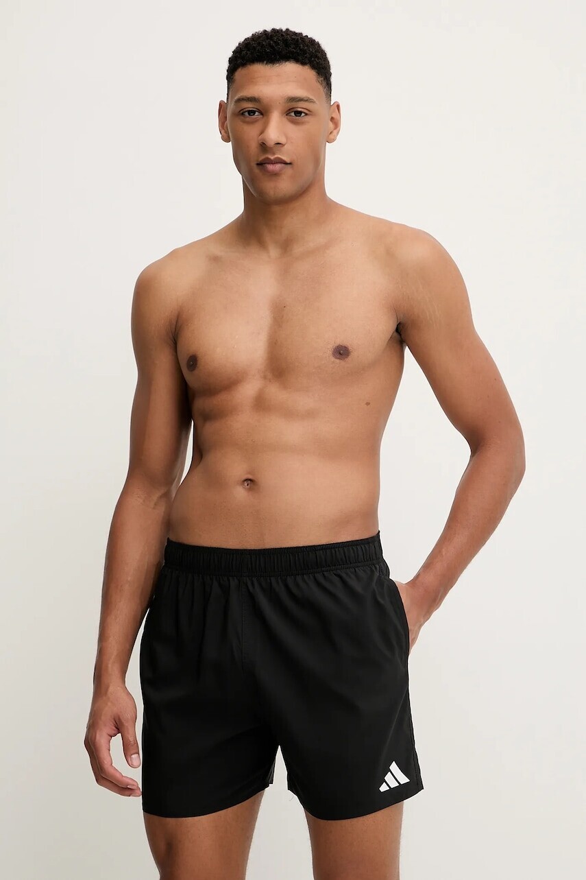 Plavkové šortky adidas Performance Essentials čierna farba, JX2673
