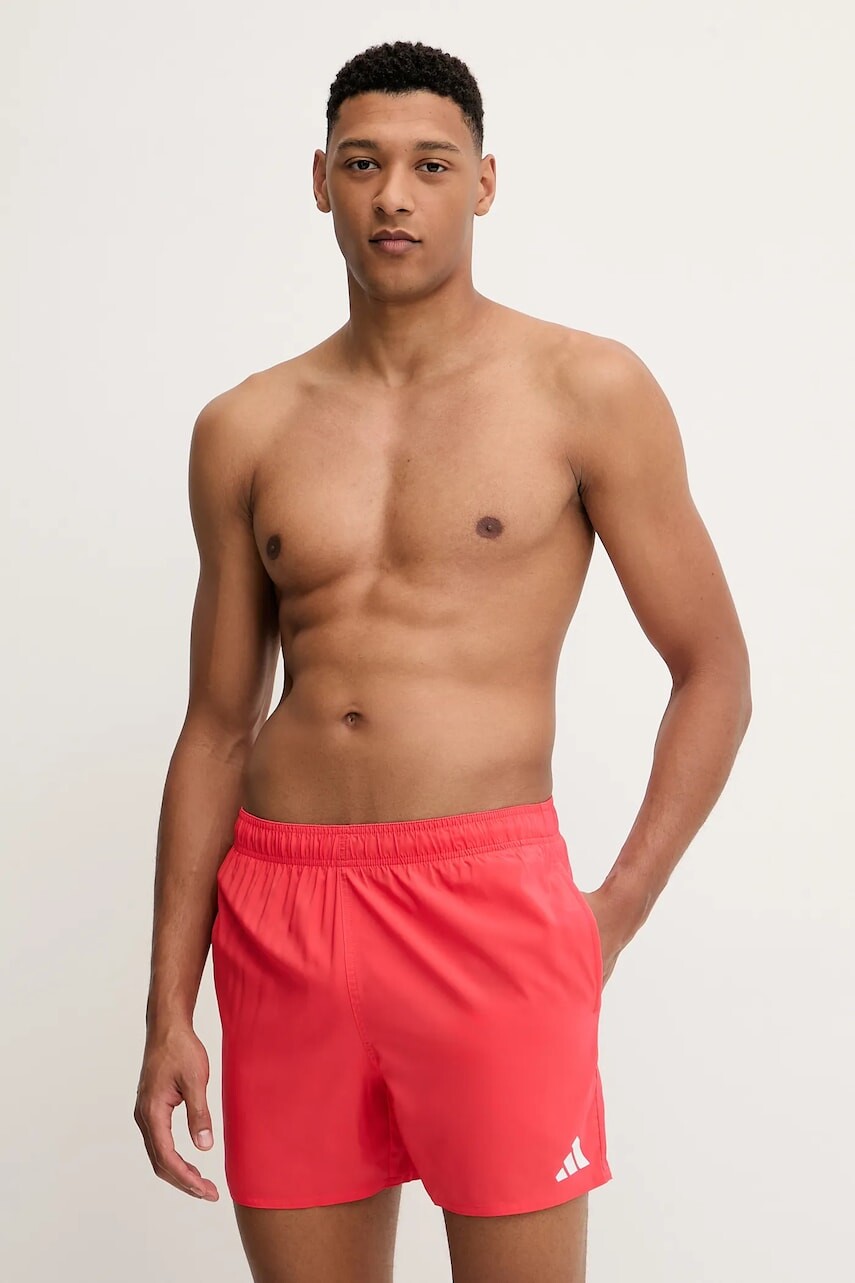 Plavkové šortky adidas Performance červená farba, JD6842