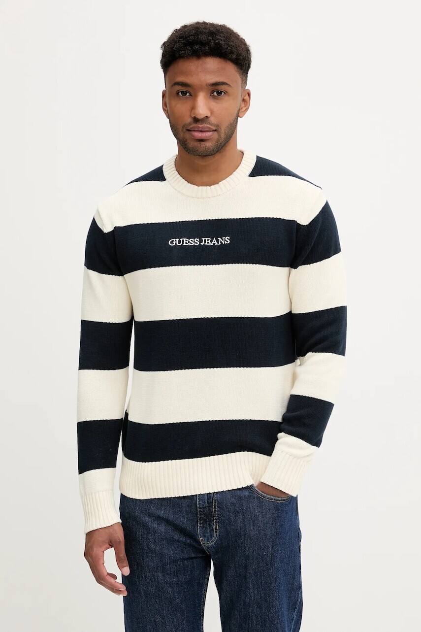 Bavlnený sveter Guess Jeans béžová farba, ľahký, M4BR37 Z3HM1
