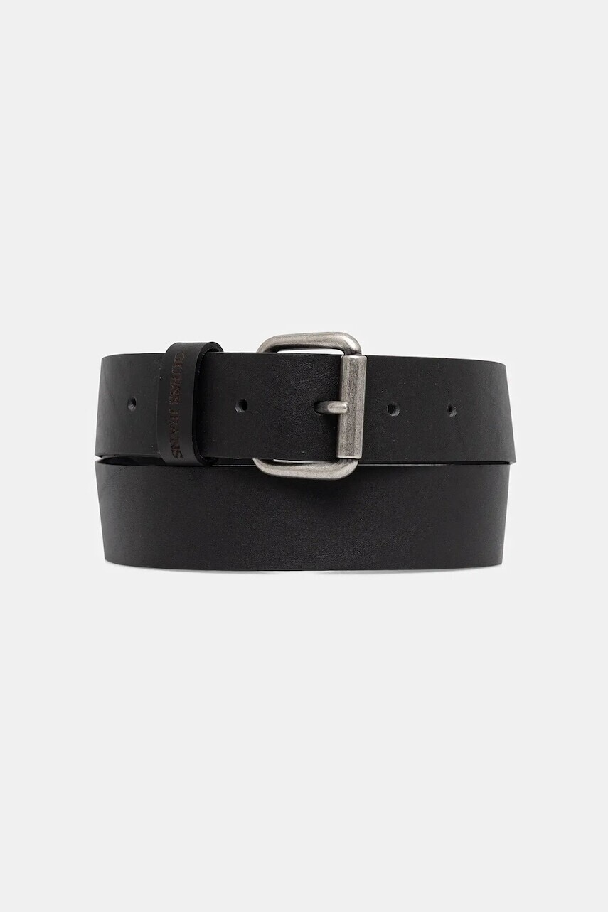 Kožený opasok Guess Jeans čierna farba, M5YZ17 L0WS0