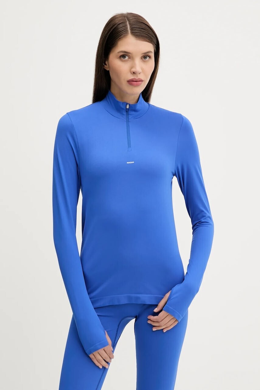 Tričko s dlhým rukávom Pangaia Plant-Stretch Zipped Long Sleeve Top 10002426