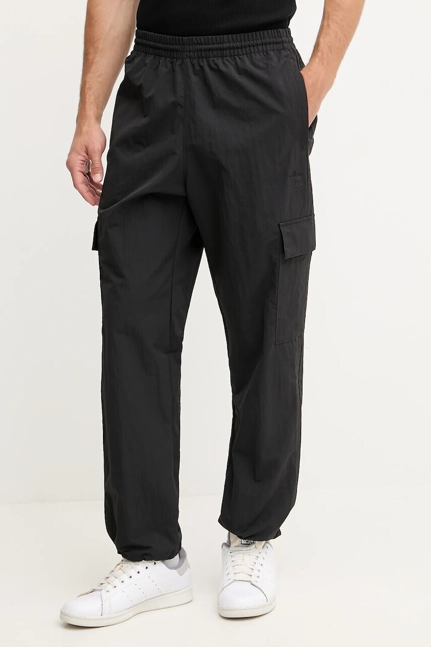 Nohavice adidas Originals 3-Stripes čierna farba, rovný strih, JY1390