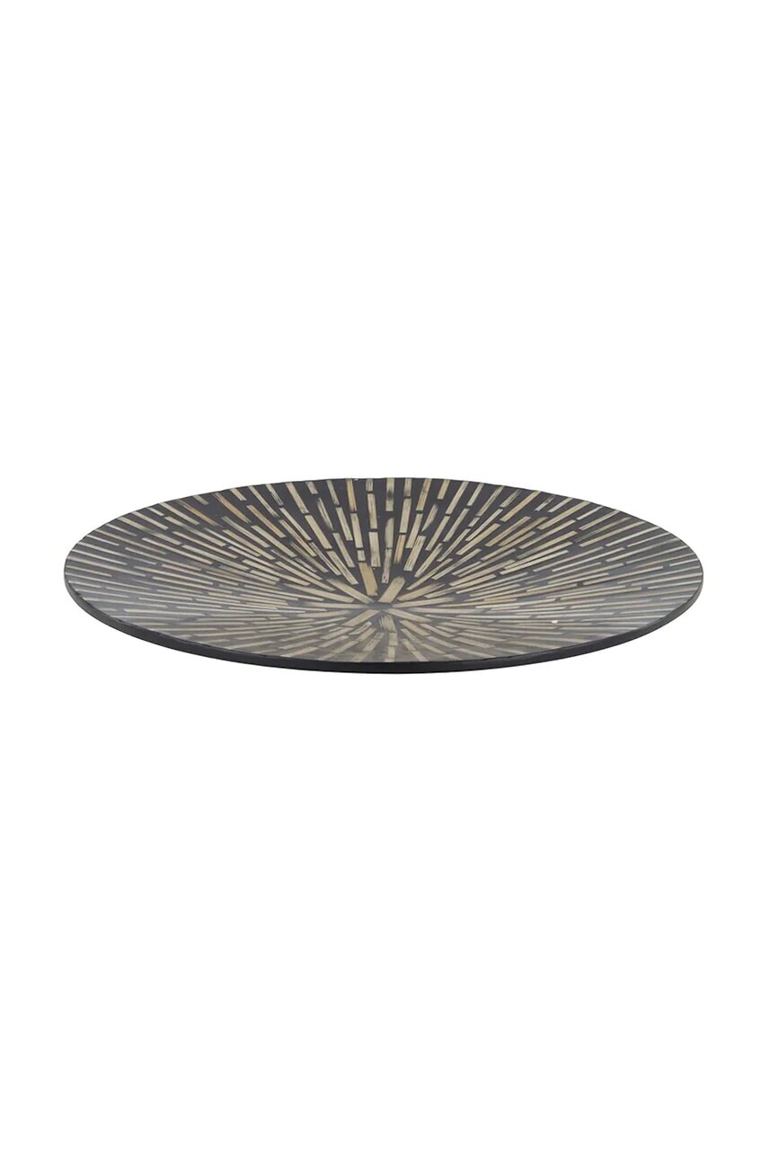 Servírovací tanier home & lifestyle 38 x 38 x 4 cm čierna farba