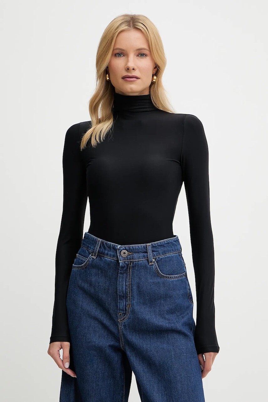 Body Guess EVELINE čierna farba, s rolákom, O5GM10 KCDE0