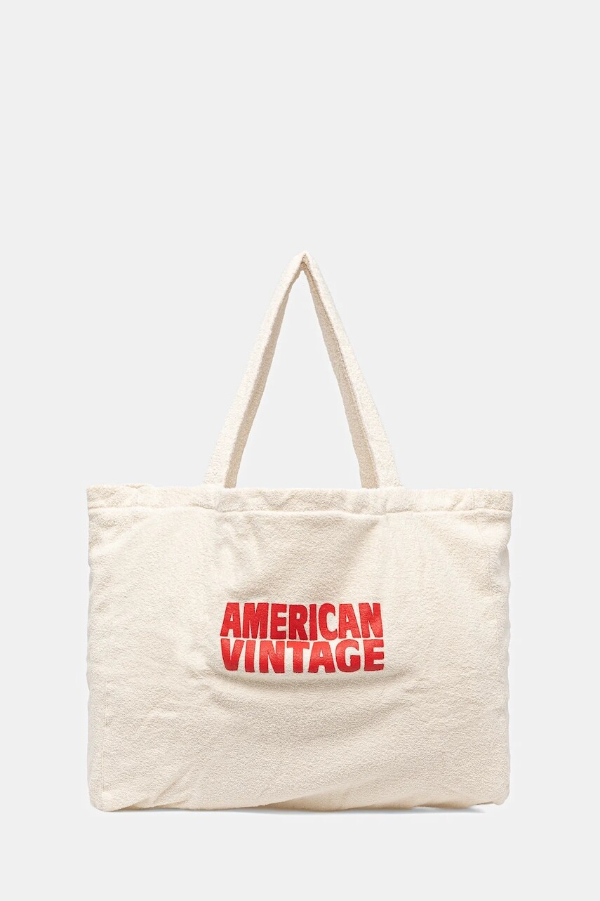 Bavlnená taška American Vintage béžová farba, BOBY27A