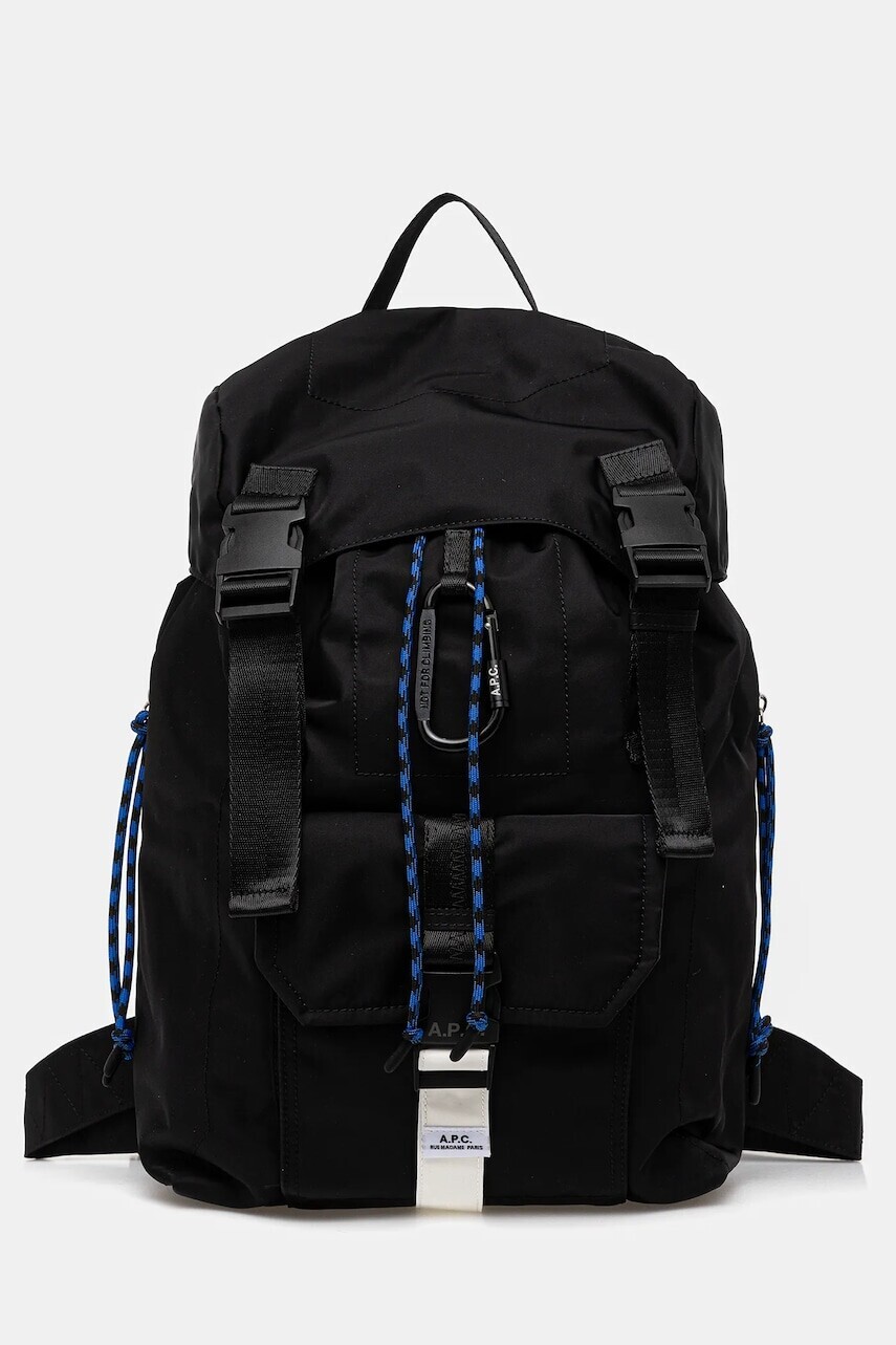 Ruksak A.P.C. sac a dos trek pánsky, čierna farba, veľký, jednofarebný, PAAGR.H62220