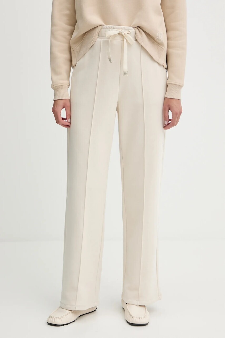 Tepláky Weekend Max Mara FOLK béžová farba, jednofarebné, 2525786011600