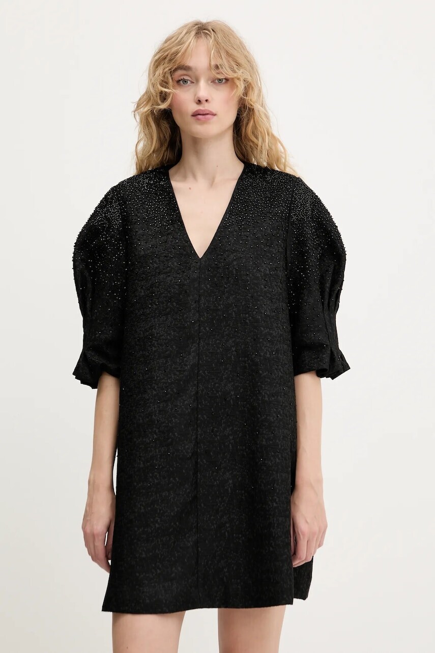 Šaty Stine Goya čierna farba, mini, oversize, SG-PF25-D128-2379
