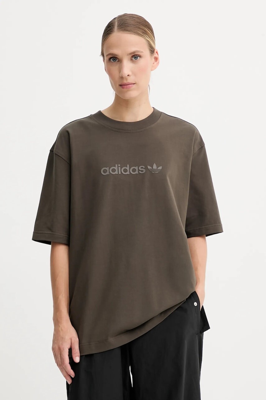 Tričko adidas Originals Essentials dámske, zelená farba, JX5535