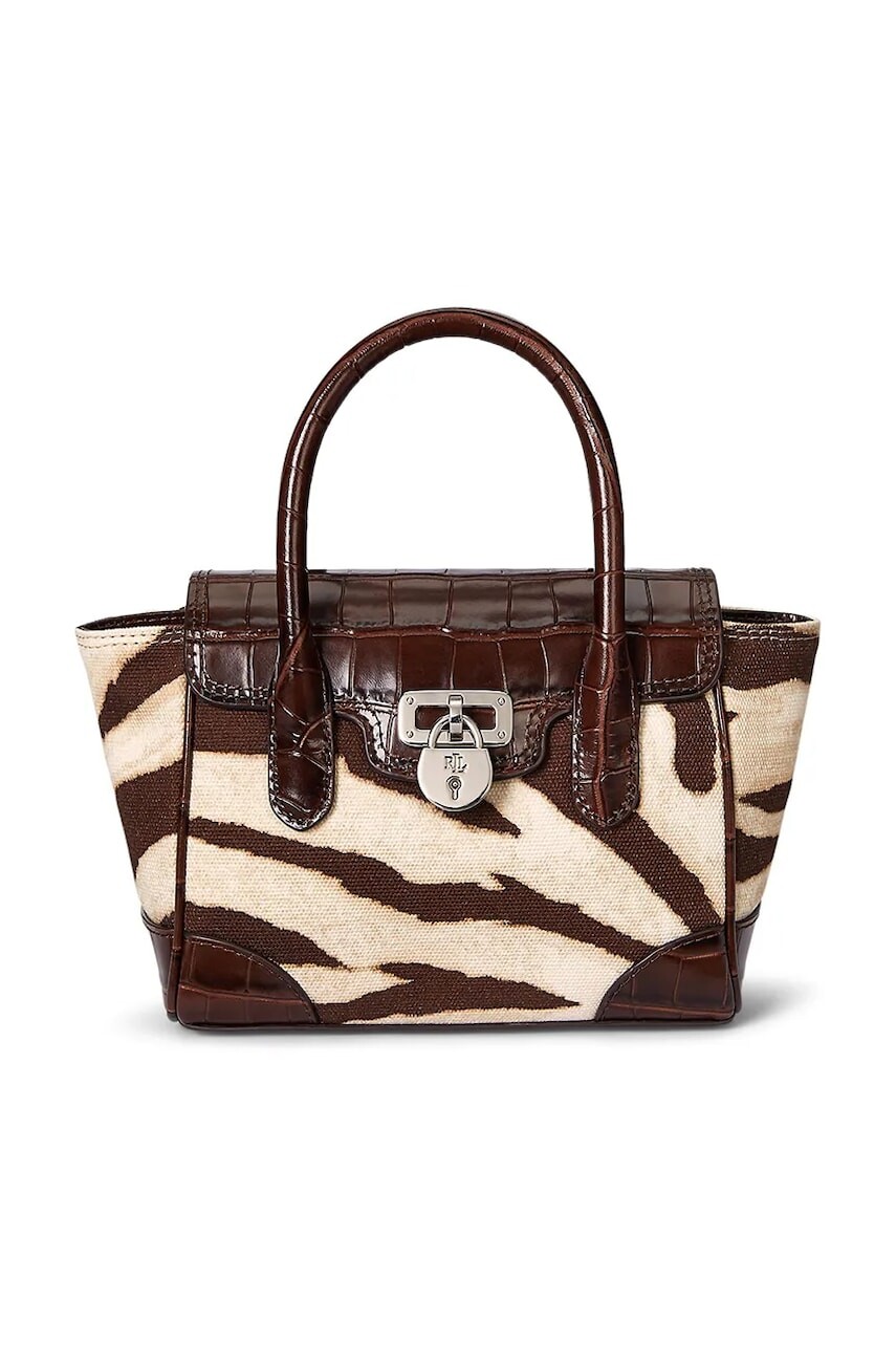 Kabelka Lauren Ralph Lauren hnedá farba, 431969470