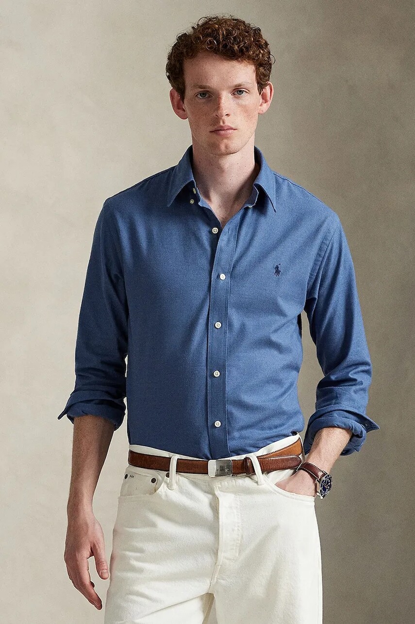 Košeľa Polo Ralph Lauren regular, s golierom button-down, 710974540