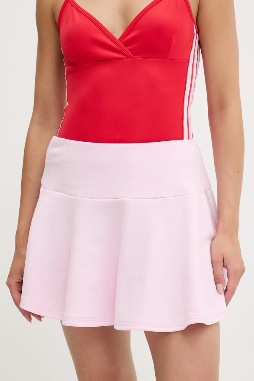 Sukňa adidas Coquette ružová farba, mini, áčkový strih, JM1921