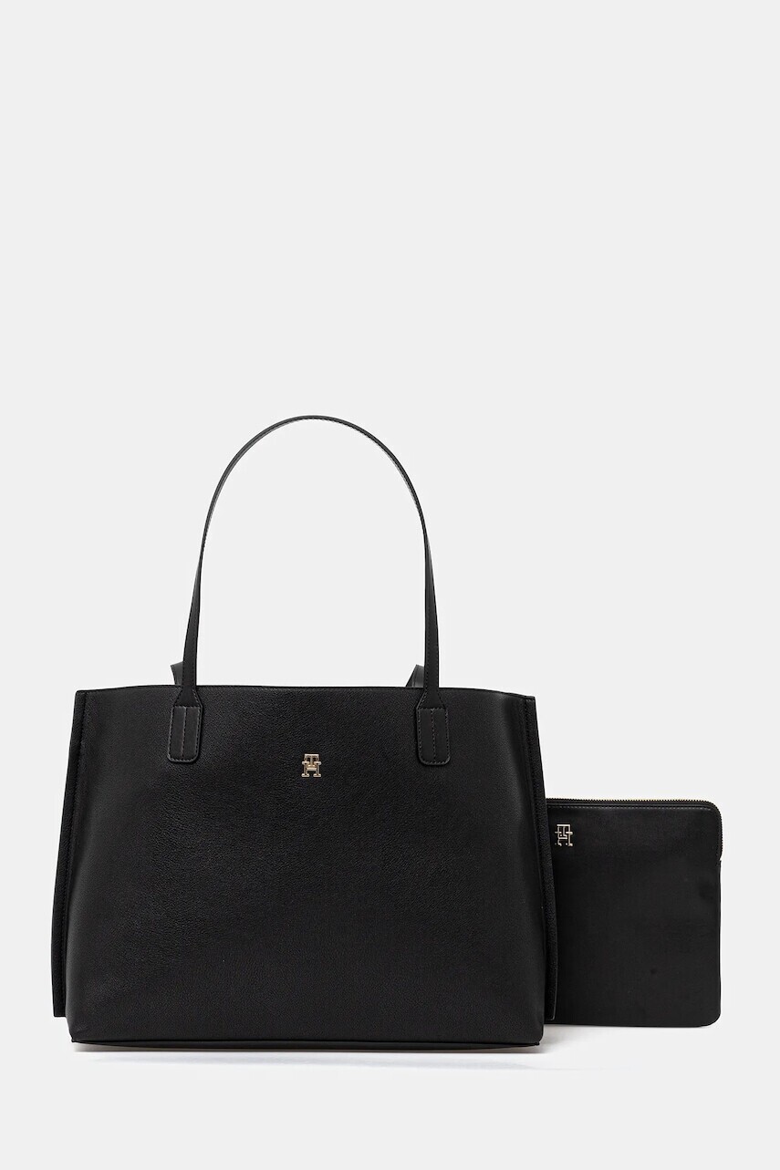 Kabelka Tommy Hilfiger čierna farba, AW0AW17461