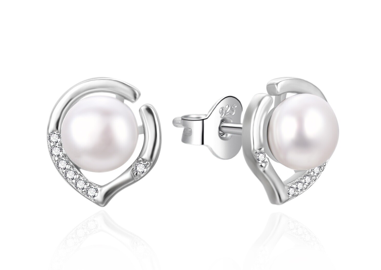 Agato Strieborné náušnice s pravou sladkovodnou perlou AGT-E240PW-P