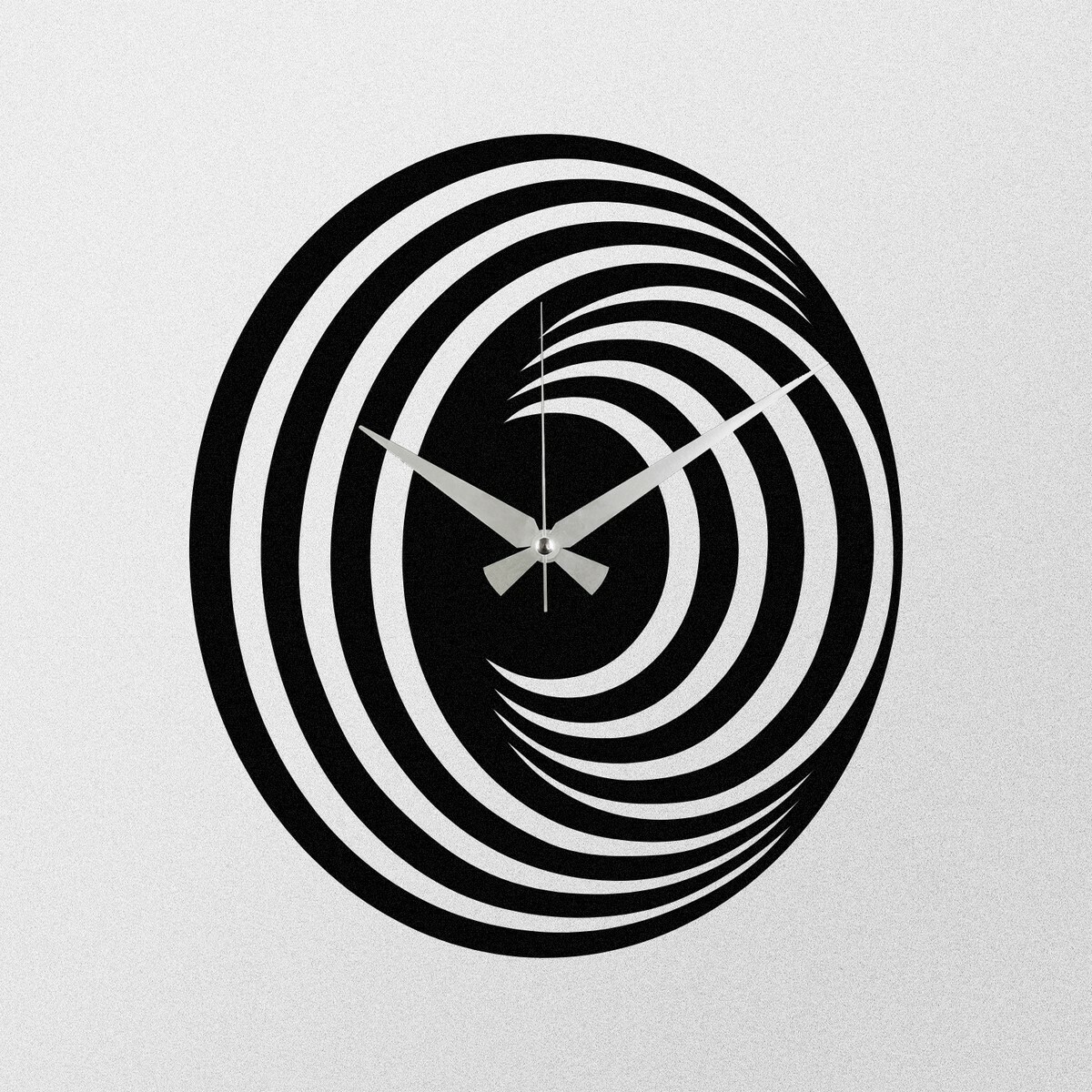 Nástenné hodiny Circles S017 Black, 48 x 48 cm