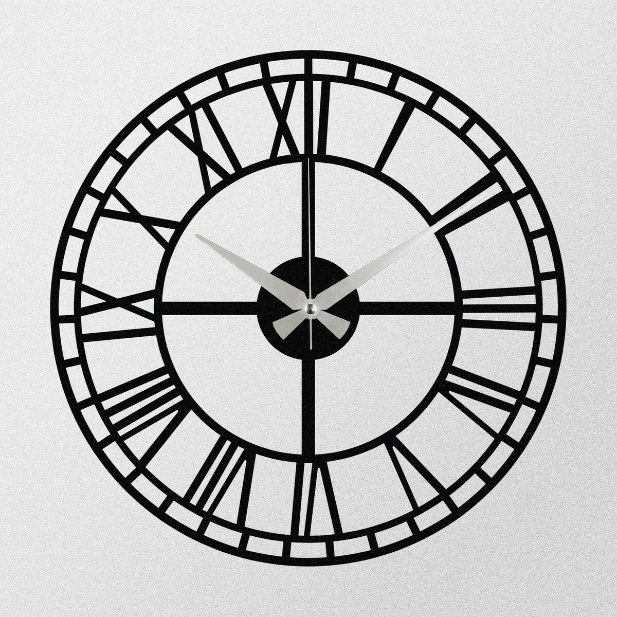 Nástenné hodiny Enzoclock - S002 Black, 48 x 48 cm